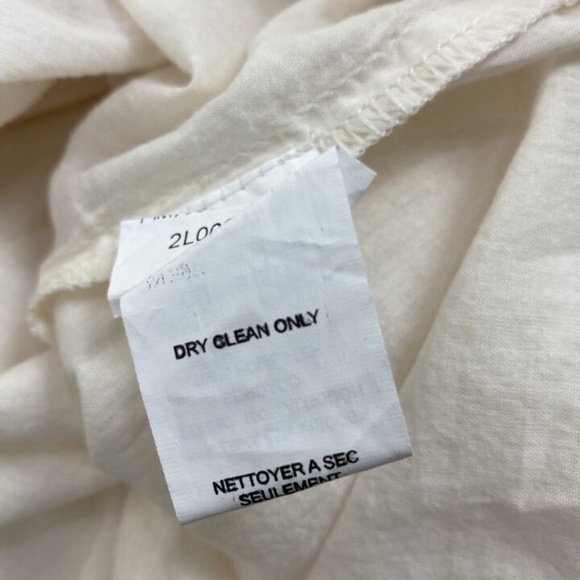 Karen Kane Dress Linen Cotton Blend Embroidered Ruffle Hem - Picture 8 of 9